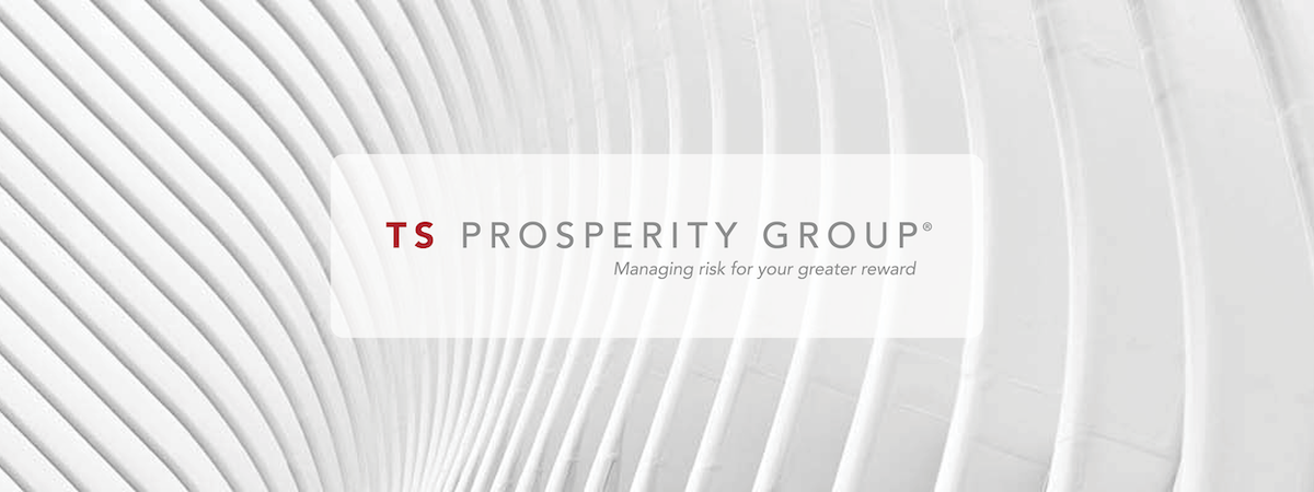 TS Prosperity Group logo with white abstract background