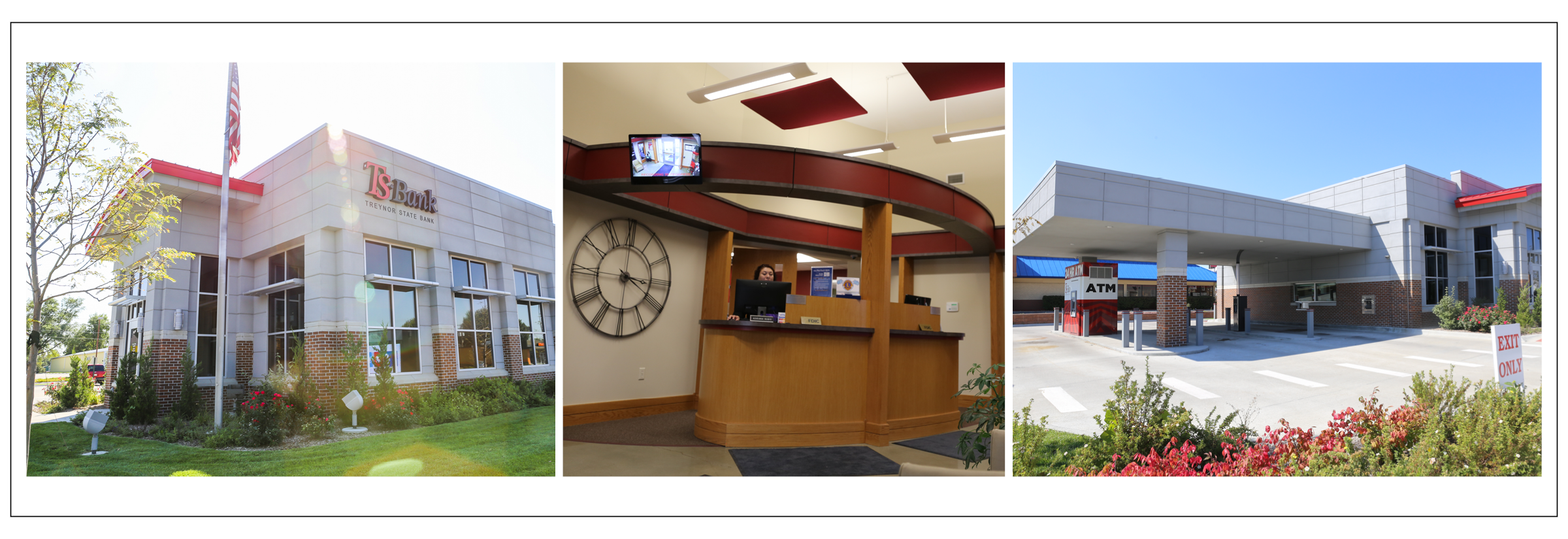 exterior and interior images of ts bank council bluffs west broadway location