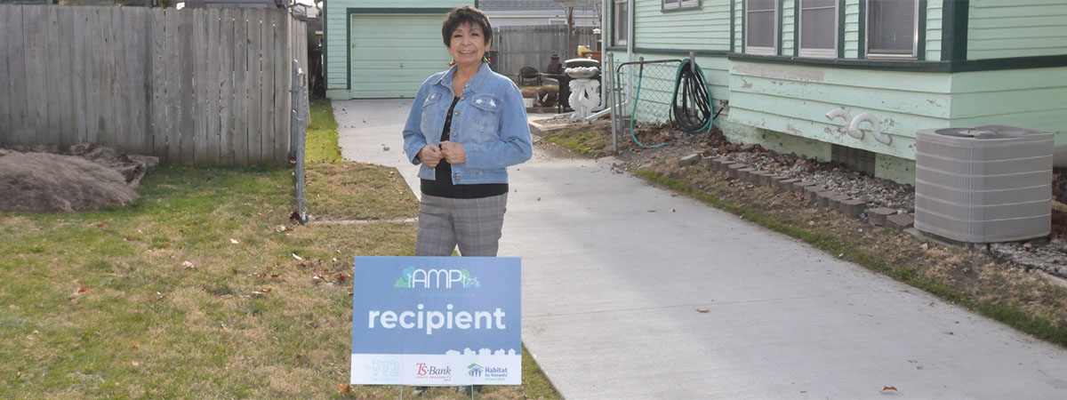 AMP Recipient with her new driveway