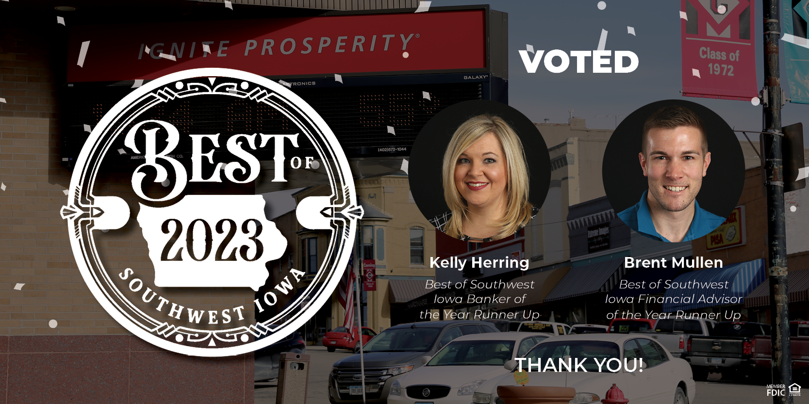 TS Bank employees in Best of Southwest Iowa competition