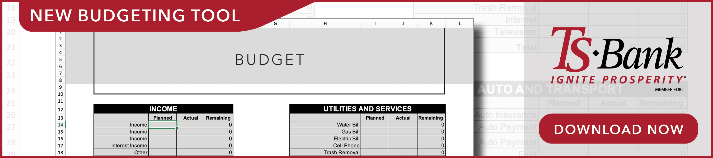 ad for ts bank budgeting tool