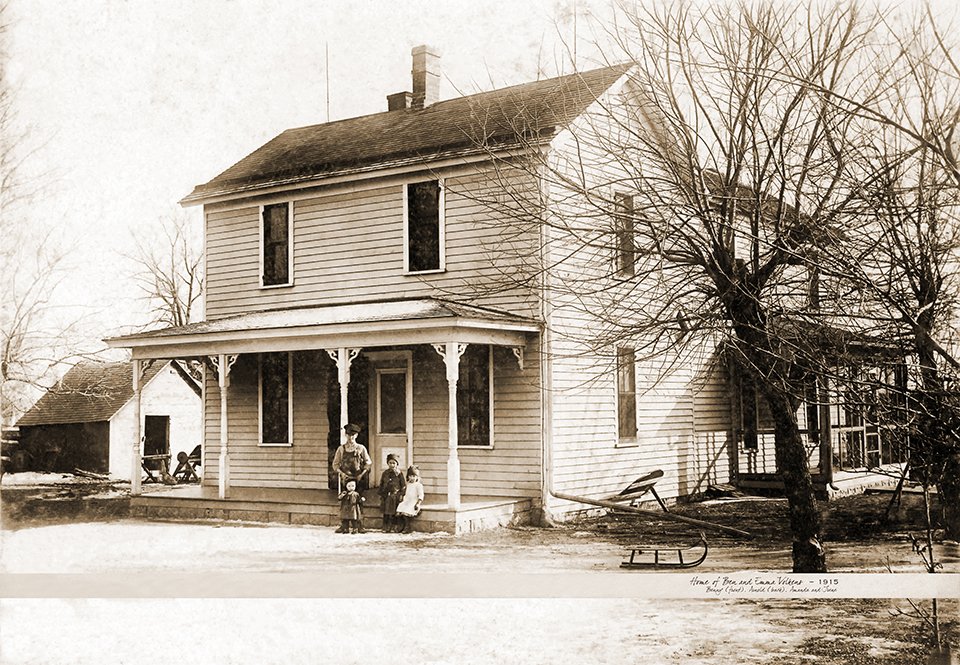 volkens family farmhouse in early 1900s