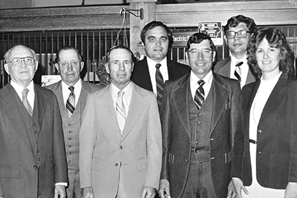 mick guttau and bank employees in the 1970s