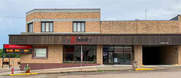 outside of the corning location of ts bank